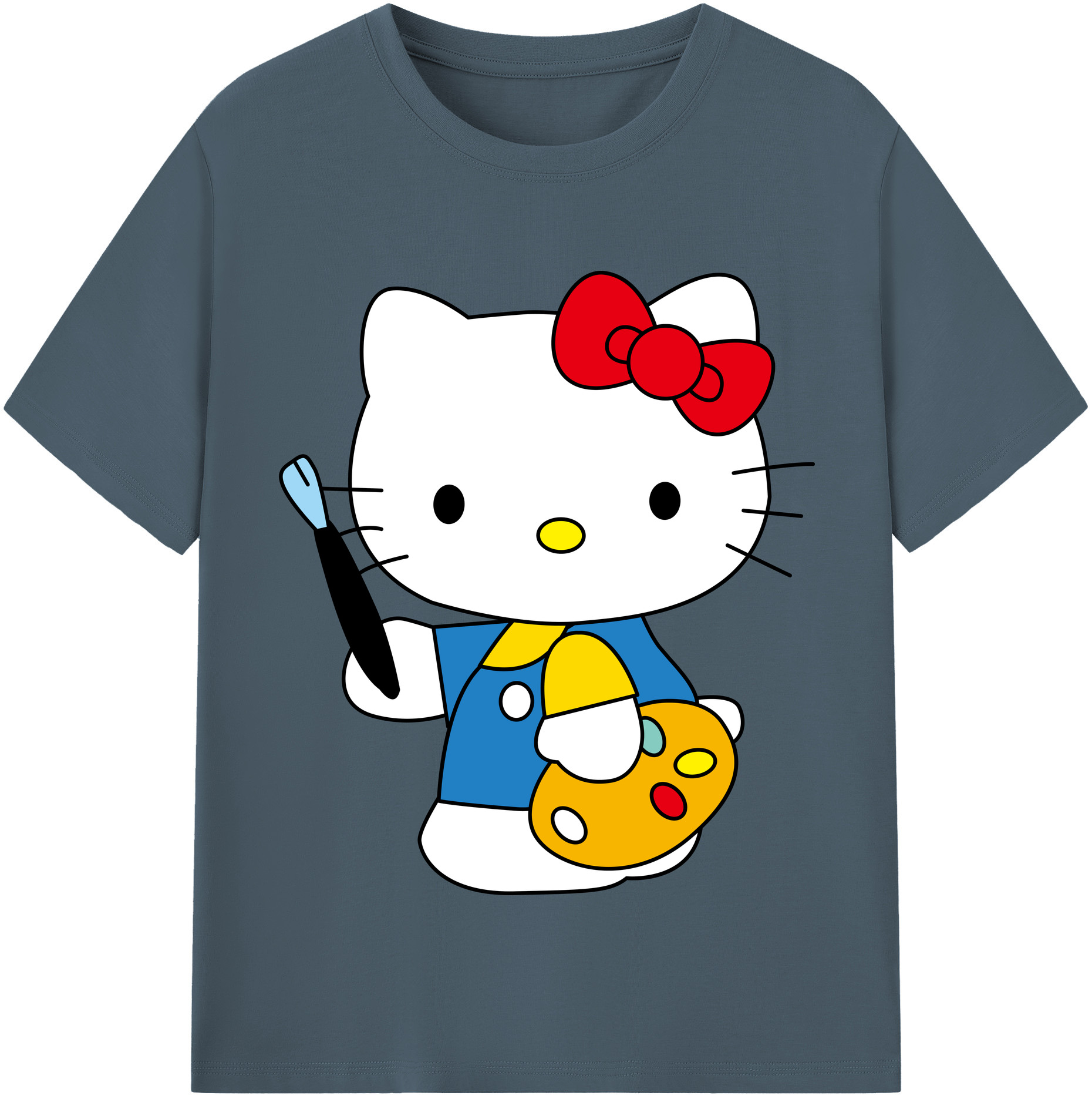 （画像用） Hello Kitty ハローキティ 綿100％半袖Tシャツ（フロントプリント）